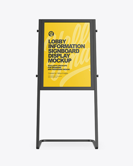 Lobby Information Signboard Display Mockup