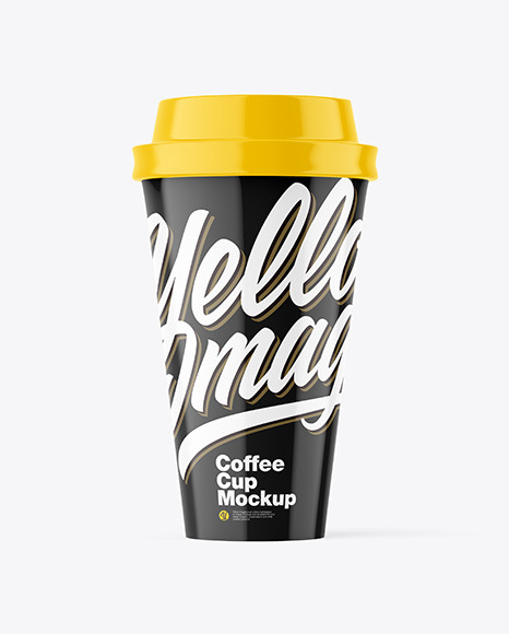 Glossy Plastic Coffee Cup Mockup