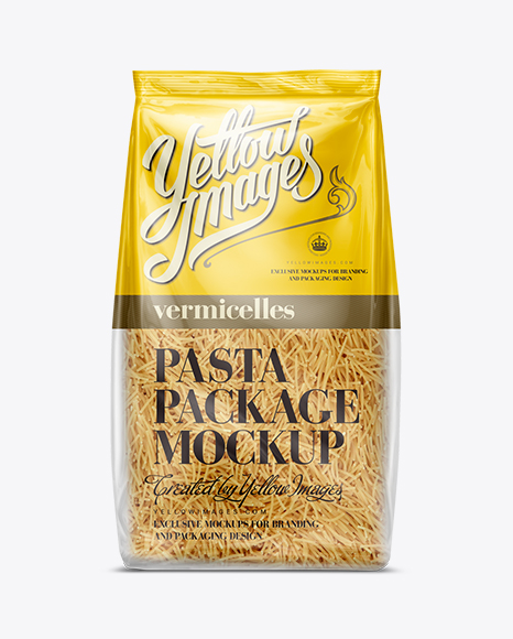 Vermicelles Pasta Bag Mockup