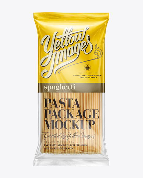 Spaghetti Pasta Bag Mockup