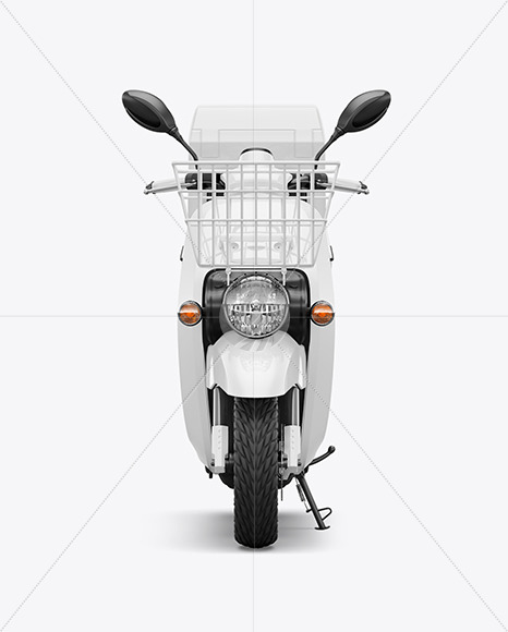 Delivery Scooter Mockup - Front View
