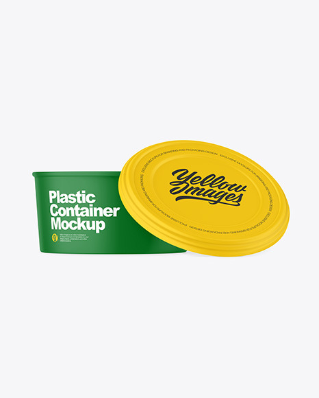 Opened Matte Plastic Container Mockup
