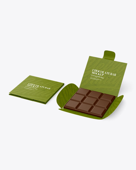 Two Chocolate Bars in Kraft Packaging Mockup