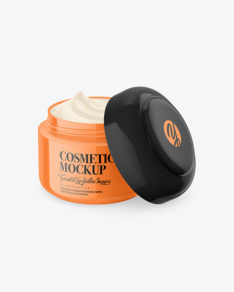 Half-Opened Cosmetic Jar Mockup