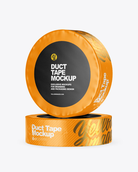 Two Textured Shrink Wrapped Duct Tapes Mockup