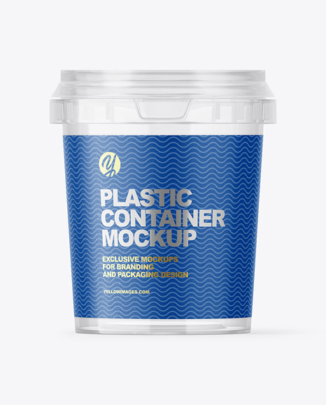 Empty 600g Clear Plastic Container Mockup
