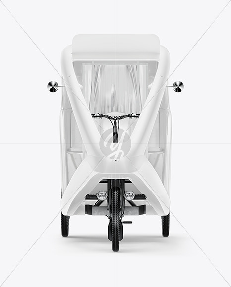 Rickshaw Taxi Mockup - Front View