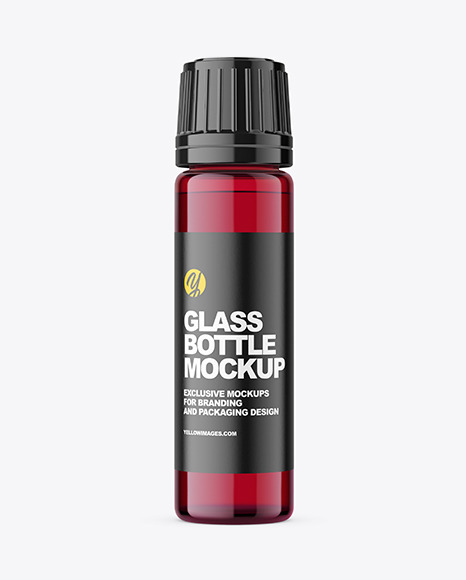 10ml Colored Glass Cosmetic Bottle Mockup