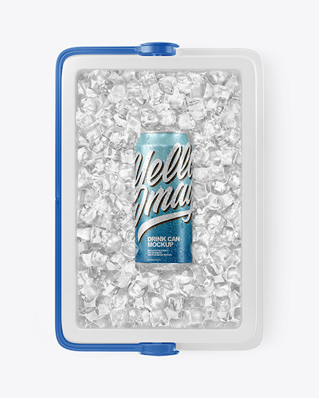 Drink Can in Cooler Mockup