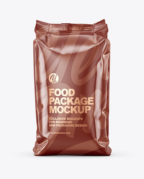 Glossy Food Package Mockup