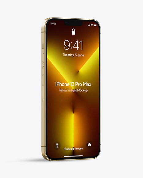 iPhone 13 Pro Max Gold Mockup