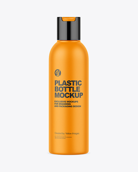 Matte Plastic Cosmetic Bottle Mockup