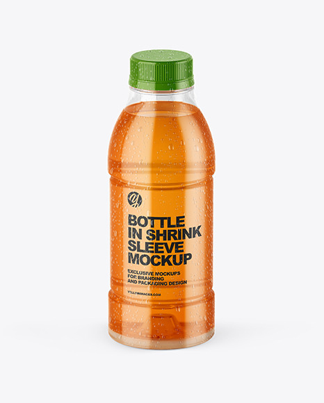 PET Bottle in Shrink Sleeve Mockup