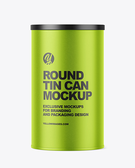 Round Tin Can Mockup