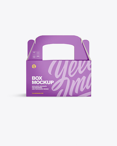 Glossy Box with Handle Mockup