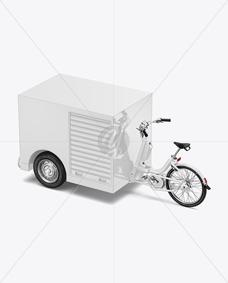 Cargo Bike Mockup - Half Side View