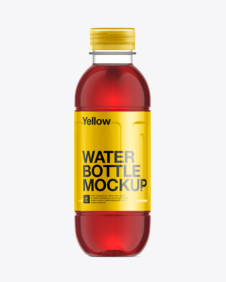 500ml PET Bottle w/ Dragonfruit Energy Water Mockup