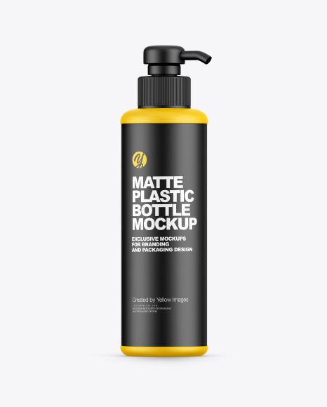 Matte Plastic Bottle W/ Pump Mockup