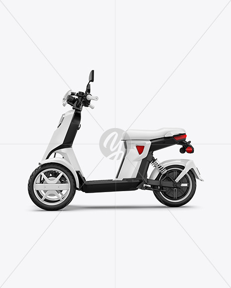 Tricycle Scooter Mockup - Side View