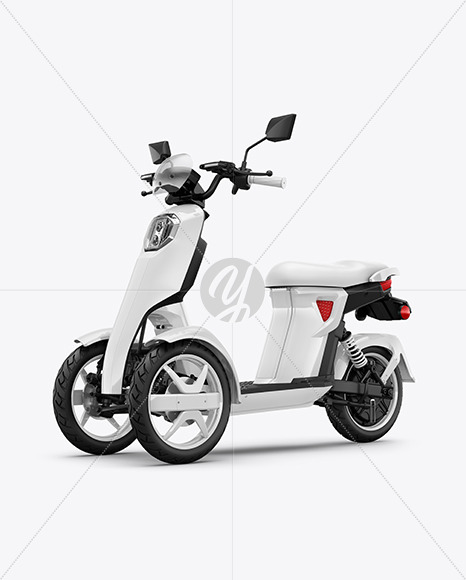 Tricycle Scooter Mockup - Half Side View