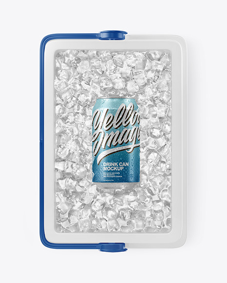 Drink Can in Cooler Mockup