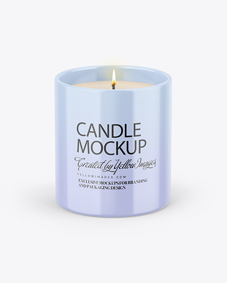 Glossy Candle Mockup