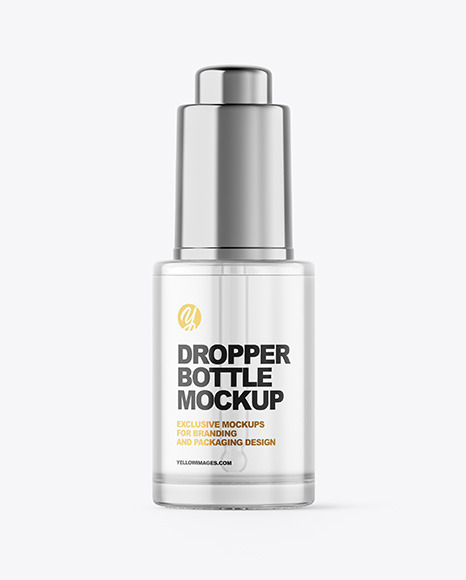Clear Dropper Bottle Mockup