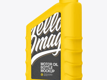 Matte Motor Oil Bottle Mockup