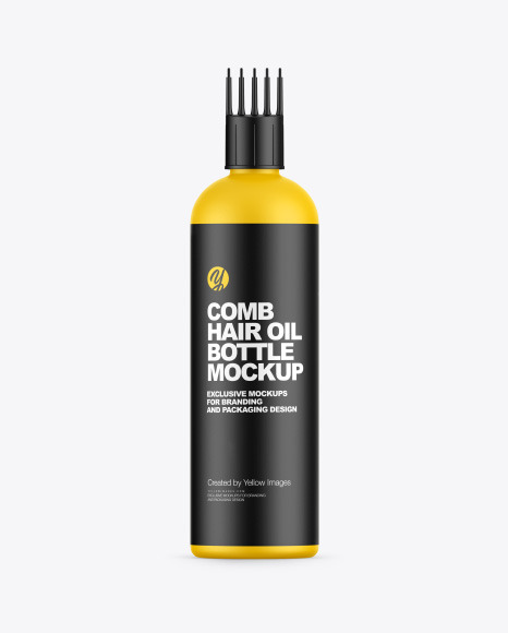 Comb Hair Oil Bottle Mockup