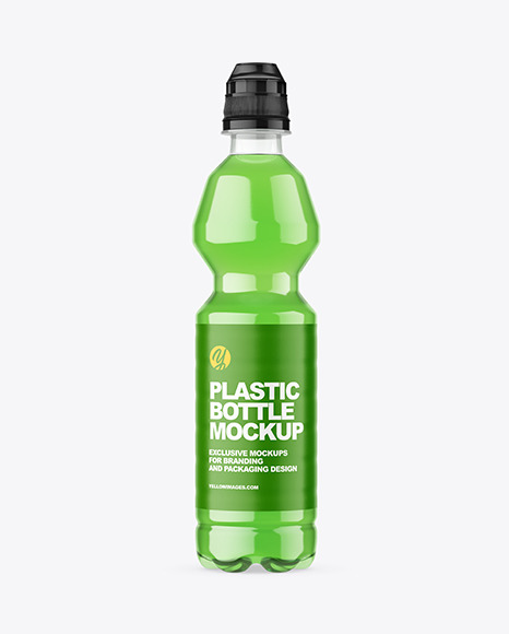 Clear Plastic Drink Bottle Mockup