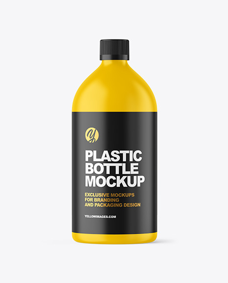 Matte Plastic Bottle Mockup