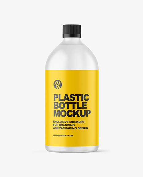 Frosted Plastic Bottle Mockup