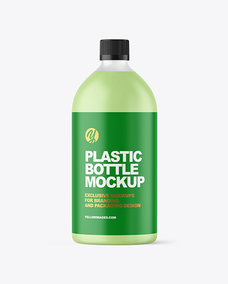 Frosted Liquid Soap Plastic Bottle Mockup