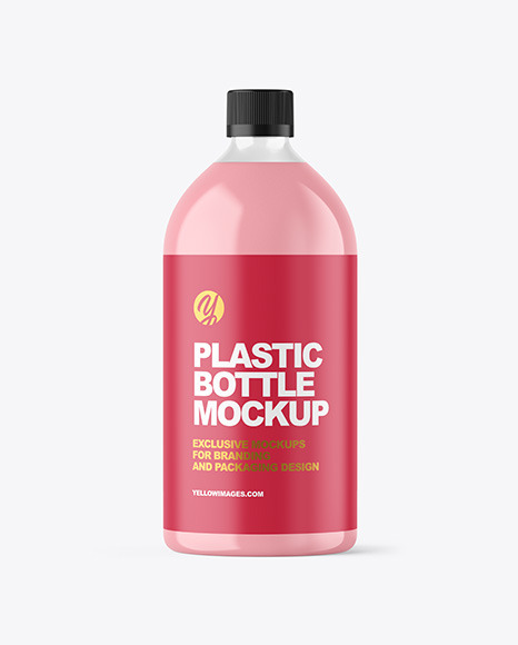Clear Liquid Soap Plastic Bottle Mockup