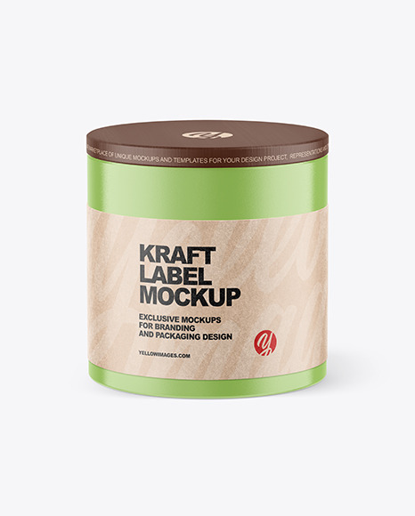 Glossy Jar with Kraft Paper Label Mockup