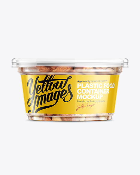 200g Plastic Cup W/ Mixed Nuts Mockup