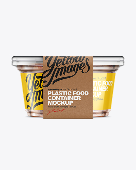 200g Plastic Cup in Kraft Wrap W/ Almonds Mockup