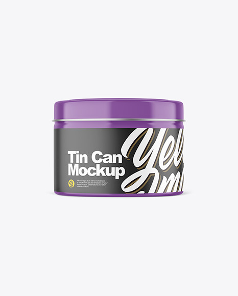 Glossy Tin Jar Mockup