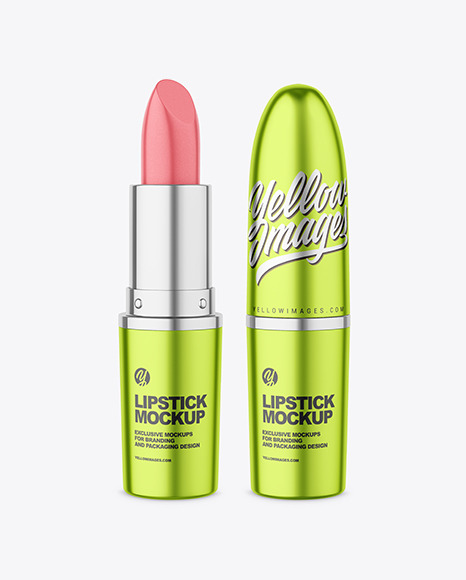 Metallic Lipstick Mockup