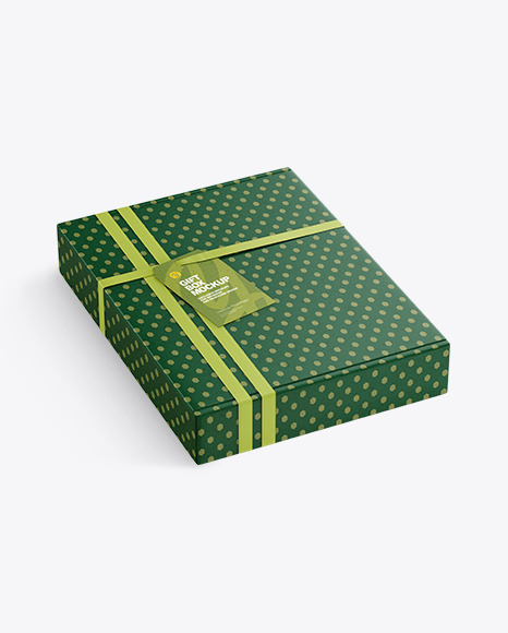 Kraft Paper Gift Box Mockup