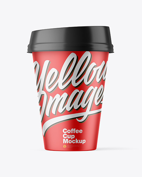 Matte Metallic Coffee Cup Mockup