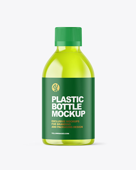 Color Plastic Bottle Mockup