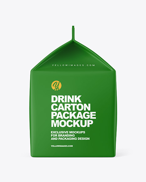 Matte Drink Carton Pack Mockup