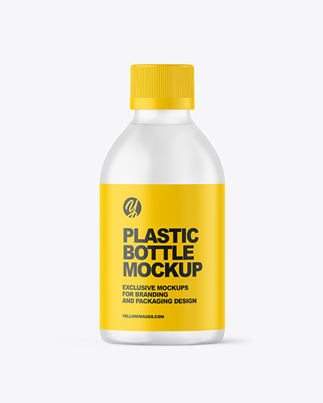 Frosted Plastic Bottle Mockup