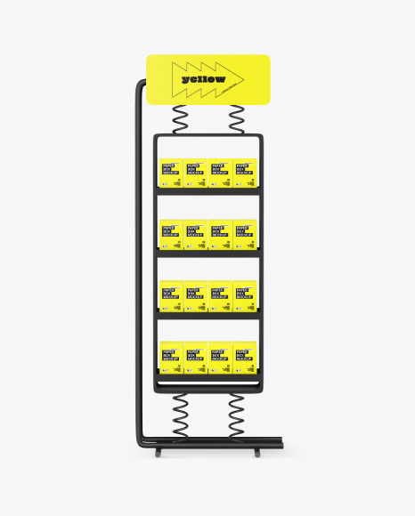 Display Stand w/ Boxes Mockup