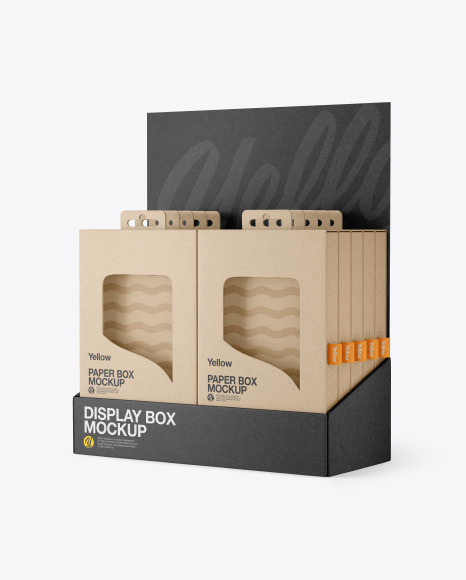 Kraft Display Box with Kraft Boxes Mockup