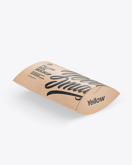 Kraft Pillow Box Mockup
