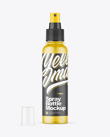 Colored Frosted Spray Bottle Mockup