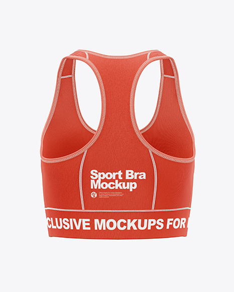 Women's Sports Bra Mockup - Back View
