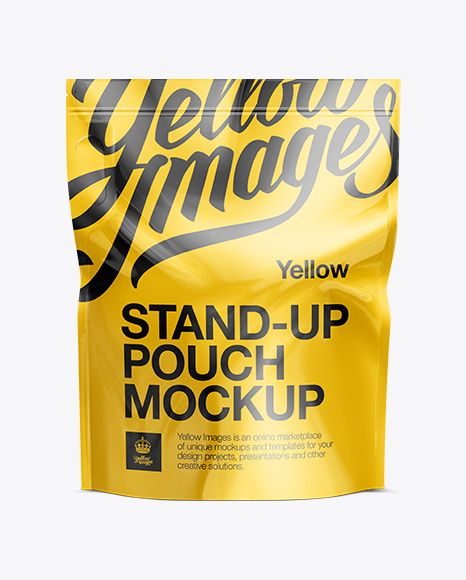 6,5kg Plastic Stand-Up Pouch w/ Zipper Mockup